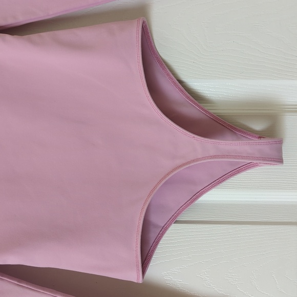 Abercrombie & Fitch Form Fitting Scoop Neck Long Sleeve Thong Bodysuit Purple S - Picture 12 of 12